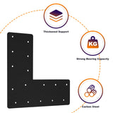 XIHUWZ 4 Pcs L Shape Flat Bracket. 13.2"x 13.2"x 5" Mending Plate, Heavy Duty Right Angle Brackets, Corner Bracket, L Shape Plate Fit 4x4,6x6 for Repair House,Furniture,Pavilion,Truss framing XIHUWZ
