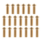 20PCS 3D Brass Volcano Nozzle M6 Thread Nozzles 0.4mm M6 Printed Head for 1.75mm Filament 3D Printer Parts Volcano Heater Block J-Head Hotend Extruder UMLIFE