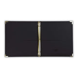 Samsill Classic Collection Executive Presentation 3 Ring Binder/Portfolio Binder, Half Inch Binder, Brass Round Ring (Holds 100 Sheets), Black Samsill