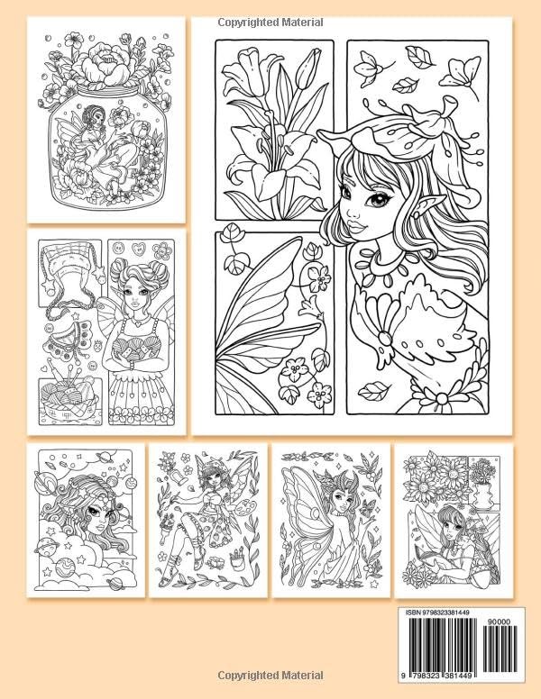 Fairy Beauties: Coloring Book for Adults, Women, and Teens Featuring Beautiful Fantasy Fairies for Relaxation Independently Published