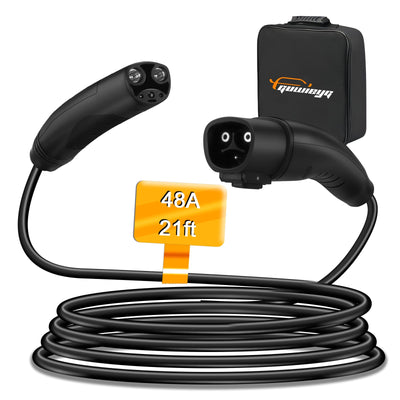 21ft EV Charger Extension Cord for Tesla, Compatible with Model - 3/Y/X/S, Max 240V 48A NACS Charger Cable Extension for Level 1&2 Tesla Home Charging and Outdoor