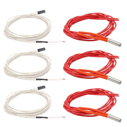 24V 40W 620 Ceramic Cartridge Heater with 3950 100K NTC Thermistor with 1 Meter Wiring for RepRap 3D Printer Heatbed Hot End - WoodArtSupply