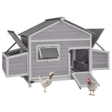 GUTINNEEN Chicken Coop Outdoor Poultry Cage Wooden Hen House with Large Nesting Box, Backyard and Farm GUTINNEEN