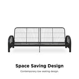 DHP Aiden Metal Futon Frame, Black DHP