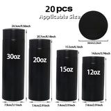 20 Pack Rubber Bottoms for Sublimation Tumblers, Protective Non Slip Silicone Bottoms Tumbler Bumpers, Silicone Coasters Tumbler Rubber Bottom for Skinny Tumblers Water Bottles 12oz/15oz/20oz/30oz Sliverdew