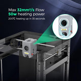 FLASHFORGE Adventurer 5M Pro 3D Pinter, 600mm/s High-Speed with 1 Click Fully Auto Printing Systerm, Quick Detachable 280°C Direct Extruder, Auxiliary Chamber Cooling, Remote Control, 220x220x220mm FLASHFORGE