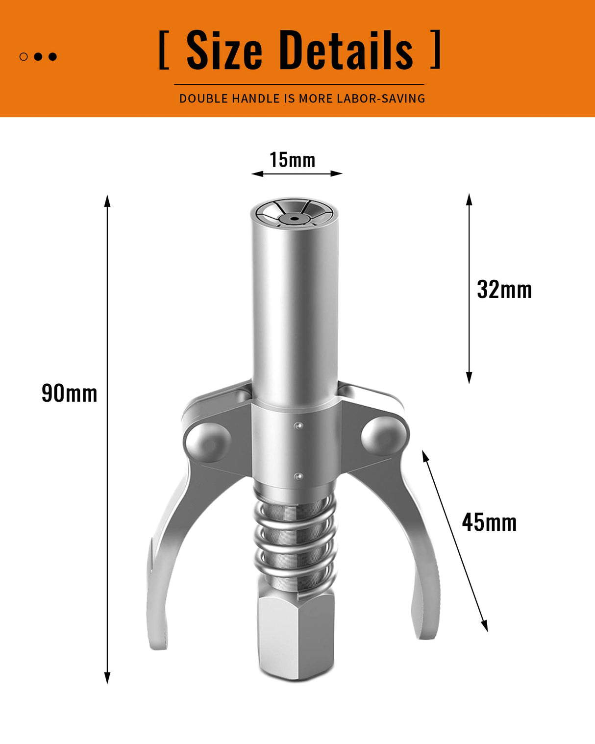MASRIN Grease Gun Coupler-Grease Gun Tip,Grease Fittings,Duty Quick Release Grease Coupler Compatible with All Grease Guns 1/8" NPT Ends,Upgrade to 12000 PSI MASRIN