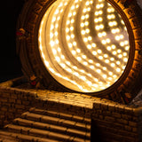 Karc Stargate Mirror Infinity Mirror Tunnel Stargate Model Figure Time Tunnel Merchandise Night Light Table Lamp Desktop Decoration Gift for Children and Adults with Ligh Karc