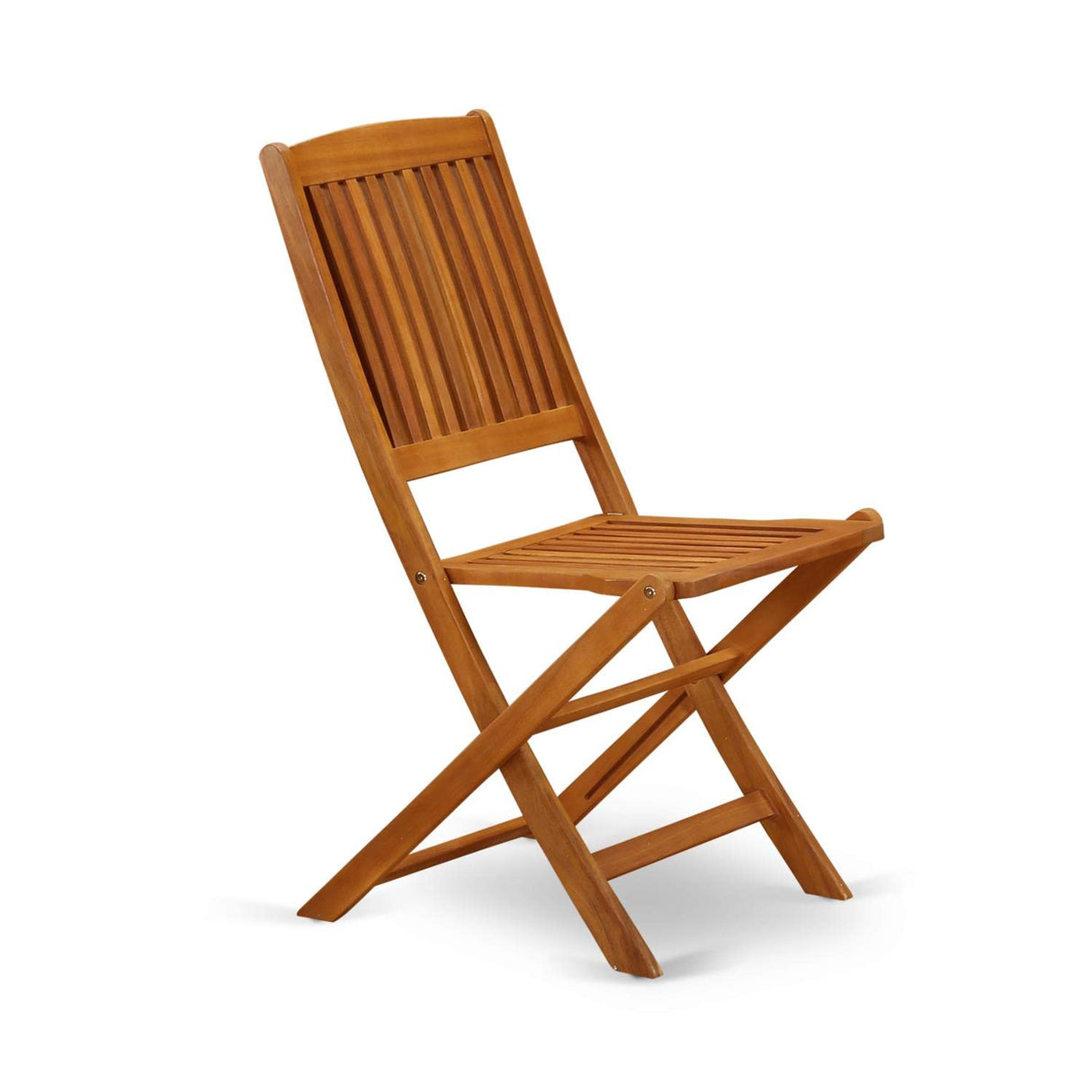 East West Furniture BCMCWNA Cameron Foldable Patio Dining Chairs - Acacia Wood, Set of 2, Natural Oil East West Furniture