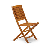East West Furniture BCMCWNA Cameron Foldable Patio Dining Chairs - Acacia Wood, Set of 2, Natural Oil East West Furniture