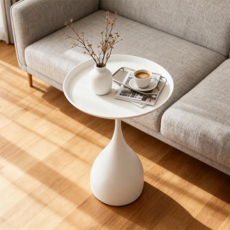 Boho Side Table End Coffee Tables, Unique Aesthetics Minimalist Accent Tables, Multifunction Round Metal Side Tables for Living Room Bedroom Sofa Balcony Couch Patio Yard Garden Indoor & Outdoor Generic