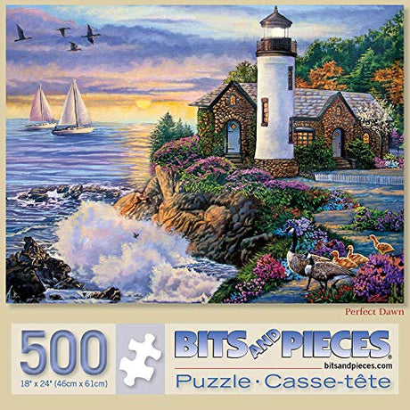 Bits and Pieces – Large 500 Piece Jigsaw Puzzle for Adults – ‘Perfect Dawn’ Designed by Artist Laura Glen Lawson, Completed Puzzle Size: 18" x 24" Bits and Pieces