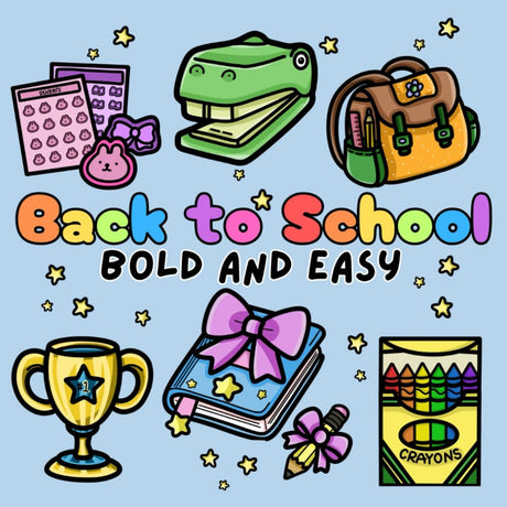 Back to School: Bold and Easy Coloring Book for Adults or Kids (Bold and Easy Coloring Books) WoodArtSupply