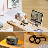 piberagi DIY Miniature Dollhouse Kit, 1:32 Scale Creative Room Mini Wooden Doll House with Furniture Plus Dust Proof for Kids Teens Adults(Study Room) piberagi