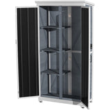 GDLF Outdoor Storage Cabinet Wood & Metal Garden Shed with Waterproof Roof and Sturdy Lockable Doors 66" GDLF