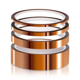 ELEGOO 4 Rolls 108FT High Temp Tape, 4 Pack Polyimide High Temperature Resistant Tape Multi-Sized Value Bundle 1/8’’, 1/4’’, 1/2’’, 1’’ with Silicone Adhesive for Masking, Soldering etc. ELEGOO