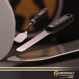 Premium 3D Print Removal Tool Kit - Durable 3D Printer Tools with Sturdy Comfort Grips, Sharp and Hardened Blades for Easy Separation of Prints, Knife and Spatula Set of 2 - Enhanced Version AMERVAULT