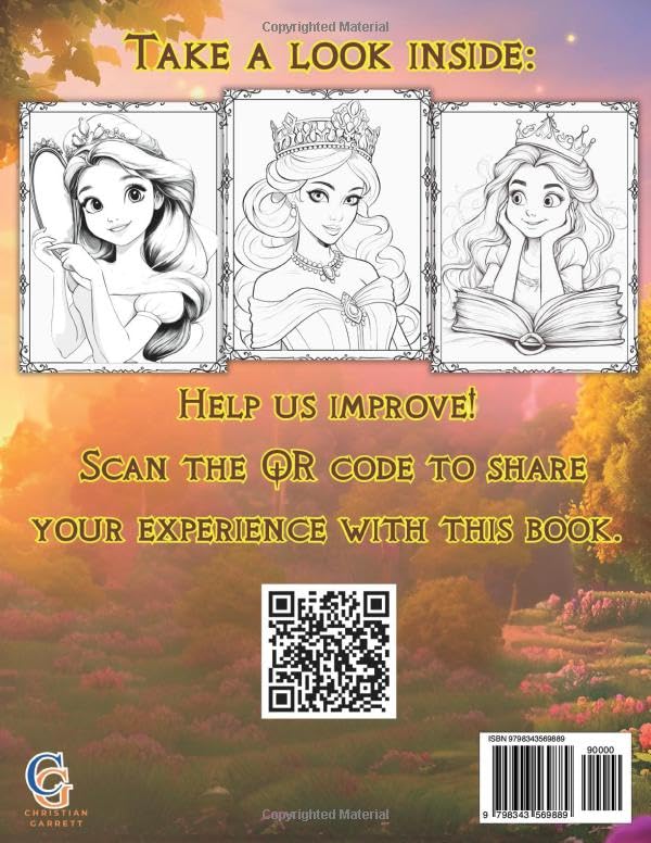 Princess Coloring Book for Kids: 50 Beautifully Crafted Princesses Coloring Pages with Fun Facts to Boost Creativity and Drawing Skills WoodArtSupply