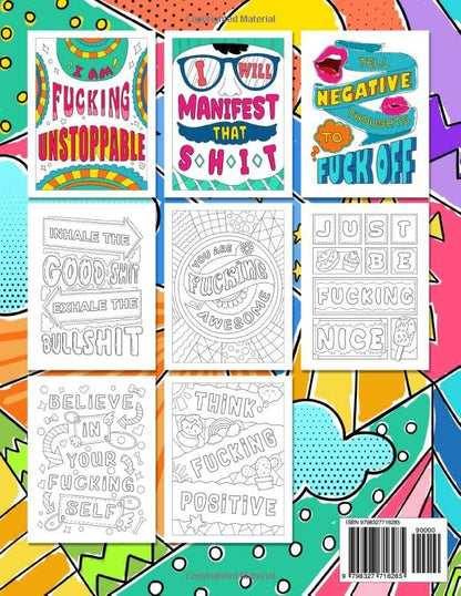 Swearing Motivational Quotes: Coloring Book for Adults with Funny, Hilarious, and Inspirational Swear Words for Stress Relief & Relaxation