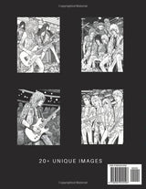 80s Rock Coloring Book: Coloring book for teens and adults with 80s rock imagery (Rock Through the Decades Coloring Books) WoodArtSupply