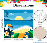 AOSGEDY 4 Pack Paint by Numbers for Adults and Kids Beginner，Landscape-Beach DIY Acrylic Painting Paint by Numbers Kits on Canvas for Kids Ages 4-8-12 Perfect for Home Wall Decor(8x8in) AOSGEDY