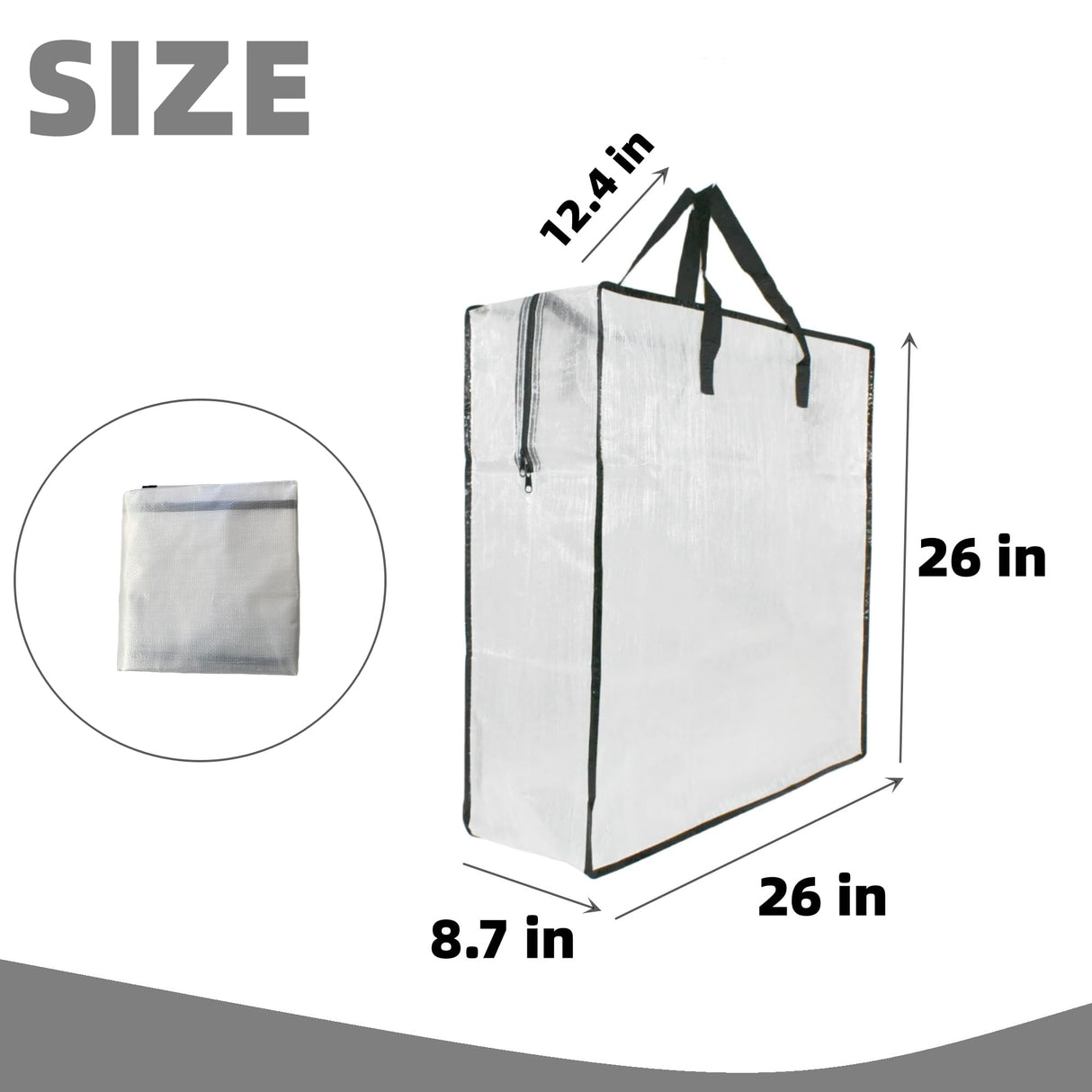 Clear Storage Bags with Zipper and Handles, Blanket Bags For Closet Storage, Moving and Packing Supplies for College, Underbed Storage Organizer for Clothes Pillow Bedding Christmas Wreath GONGKANGYUAN