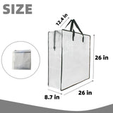 Clear Storage Bags with Zipper and Handles, Blanket Bags For Closet Storage, Moving and Packing Supplies for College, Underbed Storage Organizer for Clothes Pillow Bedding Christmas Wreath GONGKANGYUAN