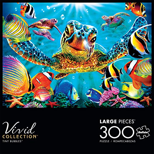 Buffalo Games - Vivid Collection - Tiny Bubbles - 300 Large Piece Jigsaw Puzzle , Blue Buffalo Games