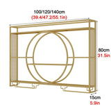 AKOGG Wine Rack Wall Mounted With LED Light ＆ Wine Glass Holder,Iron Bar Liquor Shelf,Floating Wall Wine Shelves,Liquor Bottle Display Shelf,Wine Glass Storage Racks,For Kitchen Wine Cellar,Gold/Black AKOGG