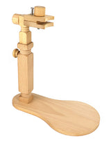 QWORK Embroidery Stands, Beech Wood Embroidery Hoop Stand, Adjustable Rotating Cross Stitch Stand Lap, Hands-Free Embroidery Frame Stand for Art Craft Sewing Projects QWORK