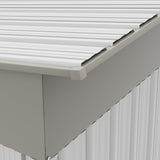 Outsunny 7' x 4' Metal Lean to Garden Shed, Outdoor Storage Shed, Garden Tool House with Double Sliding Doors, 2 Air Vents for Backyard, Patio, Lawn, Silver Outsunny