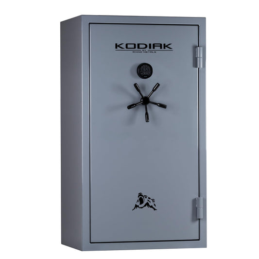 Kodiak Home Gun Safe for Rifles & Pistols | KGX5933G by Rhino Metals with New SafeX Security System | 41 Long Guns & 6 Handguns | 60 Minute Fire Protection | Gloss Gray Finish | 536lbs