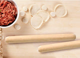 Wooden Rolling Pin, French Dumpling Rolling Pin for Baking Pizza Dough Roller 30 x 3.5cm SmellS
