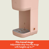 BELLA Single Serve Coffee Maker, K Cup & Coffee Ground Compatible with Removable, Adjustable Drip Tray, Auto Shutoff & Reusable Dishwasher Safe Accessories, Brews 6oz to 14oz, 1000 Watt, Blossom BELLA