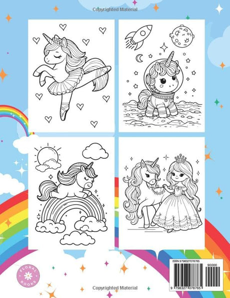 Rainbow Unicorn Coloring Book: A Magical Coloring Adventure for Kids Ages 4-8 Lindesa