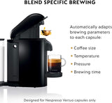Nespresso Vertuo Plus Coffee and Espresso Maker by Breville, Ink Black with Aeroccino Milk Frother Nespresso