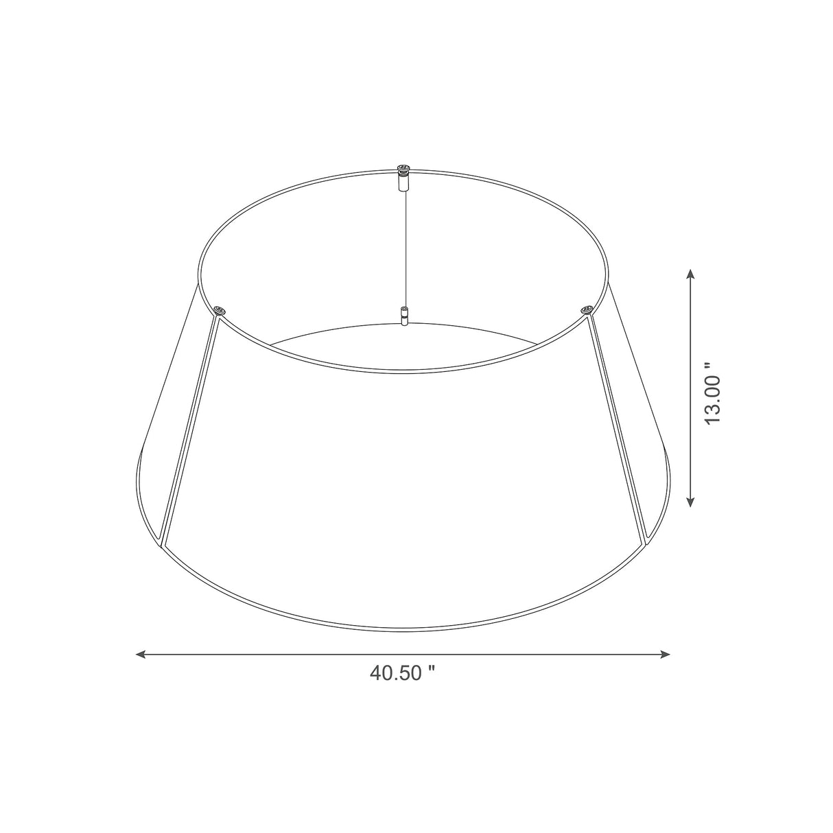 Glitzhome 40.5" D Christmas Red Hammered Metal Tree Collar, Decorative Tree Stand Cover Tree Ring for Christmas Decor Glitzhome