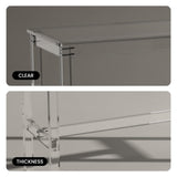 Sumerflos Clear Acrylic Counter Height Table - Versatile Rectangular High Top for Indoor & Outdoor Use Sumerflos