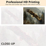 Paint by Number for Adult, Majestic Bald Eagle Paint by Numbers, Autumn Forest Adult Paint by Numbers Kits on Canvas with 3 Paintbrushes and Acrylic Pigment, 16X20 Inch Frameless TUMOVO