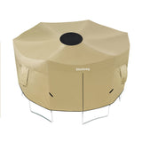 Steelway 14FT Trampoline Tent Cover for Straight Pole Round Trampoline with 6 W-Shape Legs steelway
