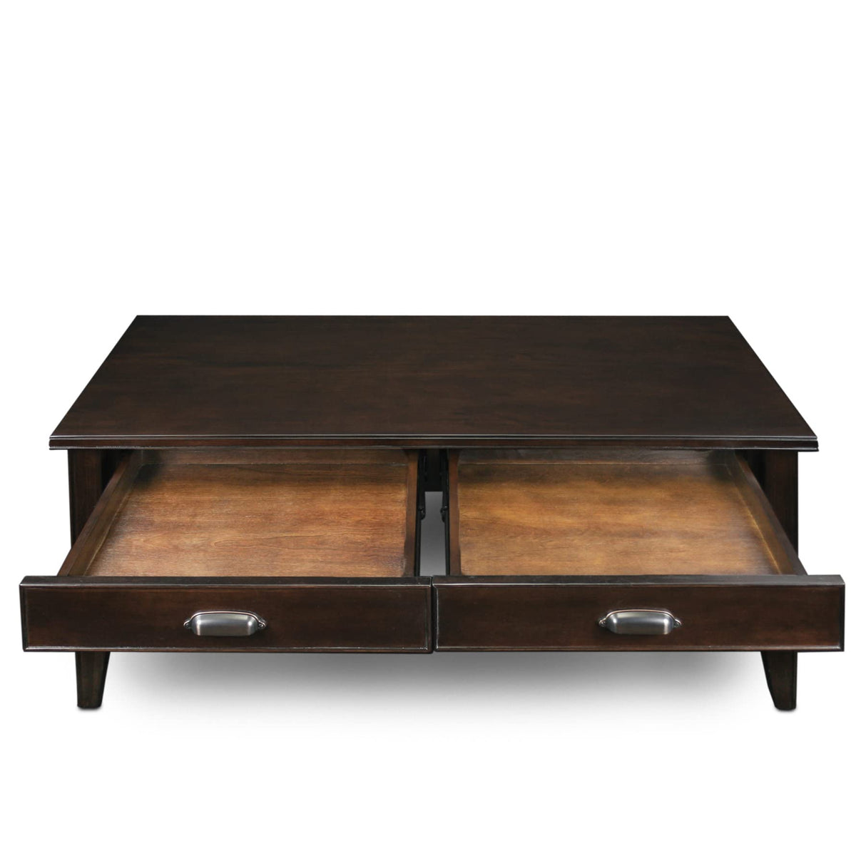Leick Home 10504 Laurent Two Drawer Coffee Table with Shelf, Chocolate Cherry Leick Home