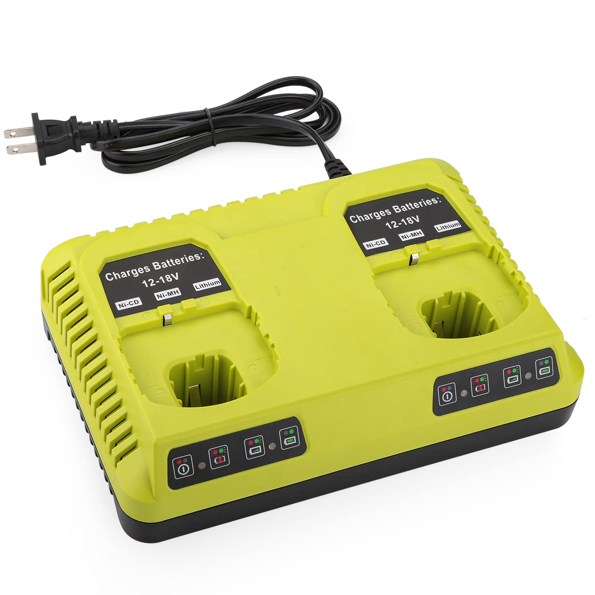ANTRobut P117 Replacement Ryobi Charger 18v Dual Charger for Ryobi Battery Charger Dual Chemistry Li-ion & Ni-cad Ni-Mh 12V-18V for Ryobi One+ Plus Battery P100 P101 P102 P103 P105 P107 P108 1400670 ANTRobut