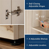 Sauder HomePlus Two Door Storage Cabinet/Pantry Cabinet, Pacific Maple Finish Sauder