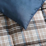 Eddie Bauer- Twin Comforter Set, Reversible Microsuede Bedding with Matching Sham(s), Casual Luxurious Bedding Set (Rugged Plaid Brown, Twin) Eddie Bauer
