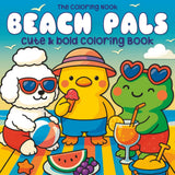 Beach Pals: Summer Coloring Book for Adults and Kids, Bold and Easy for Relaxation and Stress Relief WoodArtSupply