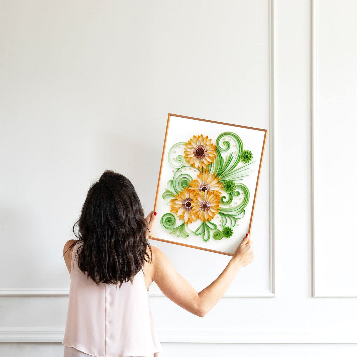 Uniquilling Quilling Paper Quilling Kit for Adults Beginner Handmade for DIY Paper Filigree Painting Kits, 16 * 20in Sunflower, Best Gift for Kids Family Friends, Home Room Wall Art Decor (Basic) Uniquilling