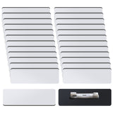 Name Tag Blank Name Badges 1 x 3 Inch DIY Blank ID Name Badge with Pin Backing for Office Workers Students, Personalized Badges Making (25 Pieces) TecUnite