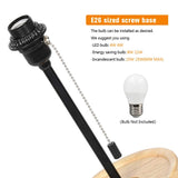 Modern Table Lamp, Nightstand Desk Lamp, Bedside Lamp With Wood Base And Linen Shade For Living Room, Bedroom, Office, College Dorm CADUKE