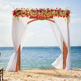 GYMAX Wood Arbor Arch, 85" Garden Archway Arch Lattice Trellis Pergola for Backyard Lawn Climbing Plants, Outdoor Ceremony Wedding Bridal Decor GYMAX