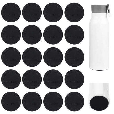 20 Pack Rubber Bottoms for Sublimation Tumblers, Protective Non Slip Silicone Bottoms Tumbler Bumpers, Silicone Coasters Tumbler Rubber Bottom for Skinny Tumblers Water Bottles 12oz/15oz/20oz/30oz Sliverdew